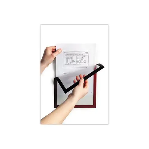 5 Cadres magnétiques Duraframe Magnetic - A4 - Rouge - Durable photo du produit