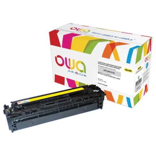 Toner éq. Canon 731Y, HP CF212A - Jaune - OWA photo du produit