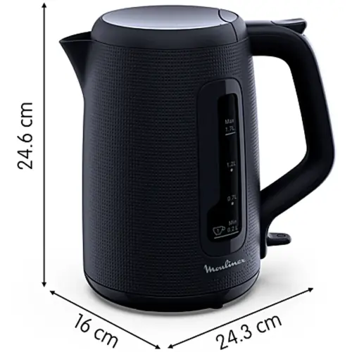 Bouilloire 1,5L - Coloris inox et noir - Moulinex photo du produit