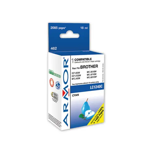 Cartouche éq. BROTHER LC1240 - Cyan - OWA photo du produit