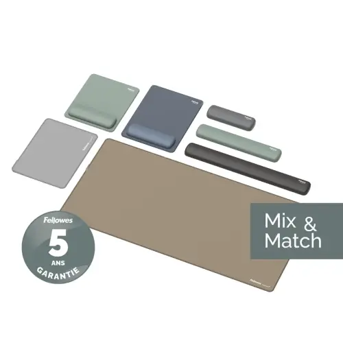 Tapis de souris repose-poignet Breyta - Bleu gris - Fellowes photo du produit