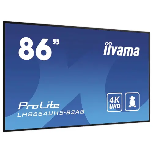 Ecran d'affichage professionnel connecté  86" -  IIYAMA LH8664UHS photo du produit