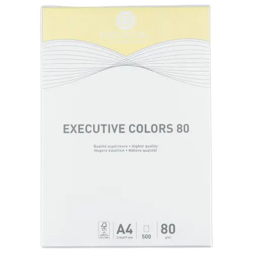 Ramette de papier couleur intense A4 Executive Colors 80g - Jaune - FIDUCIAL photo du produit