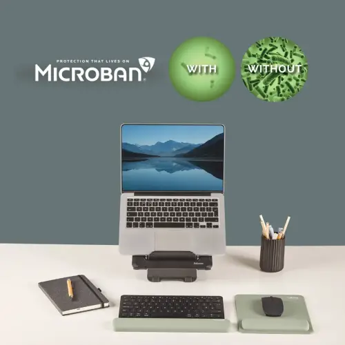 Repose-poignets clavier compact Breyta - Vert Sauge - Fellowes photo du produit