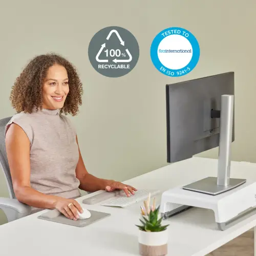 Repose-poignets clavier compact Breyta - Sable - Fellowes photo du produit