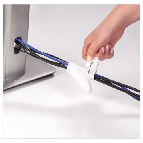 Guide câbles Cable Zip - Blanc - Fellowes photo du produit