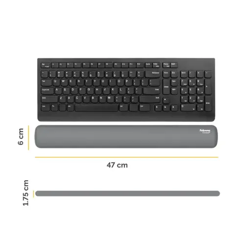 Repose-poignets clavier Breyta - Gris - Fellowes photo du produit