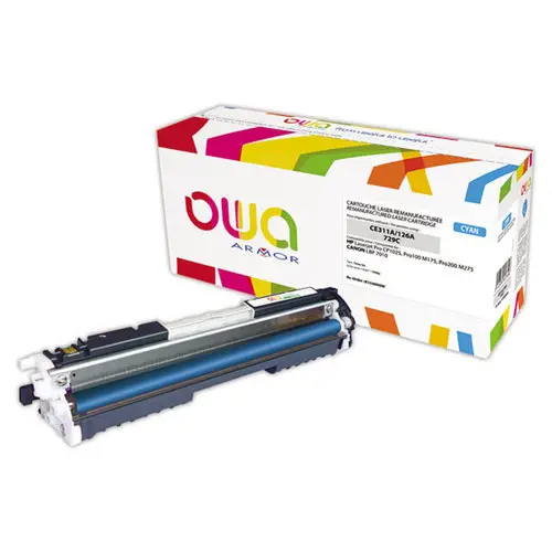 Toner éq. HP CE311A, CANON 729 C - Cyan - OWA photo du produit