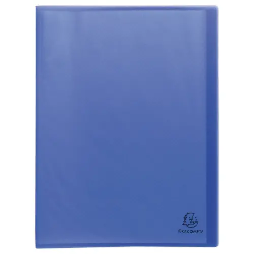 Prot&egrave;ge-documents plastique recycl&eacute; - 80 vues - Bleu - Exacompta photo du produit