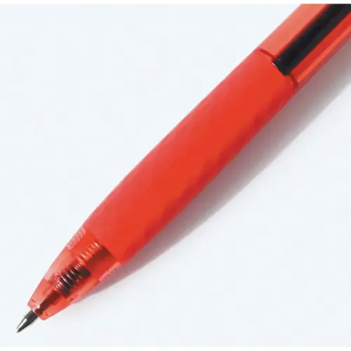 Stylo bille rétractable - Avec grip - Ecriture moyenne - Rouge - Fiducial photo du produit
