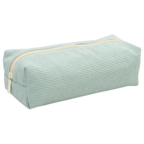 Trousse rectangulaire - Velours vert clair - Sign photo du produit