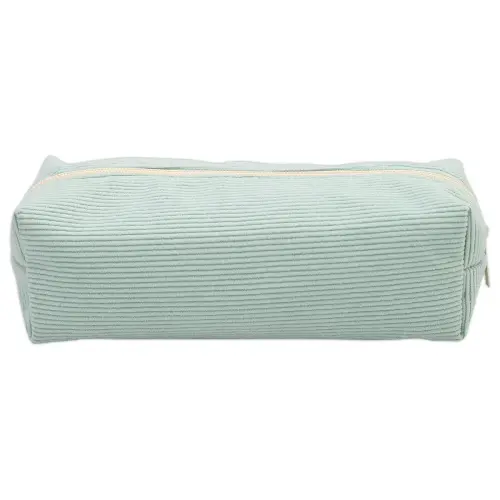 Trousse rectangulaire - Velours vert clair - Sign photo du produit