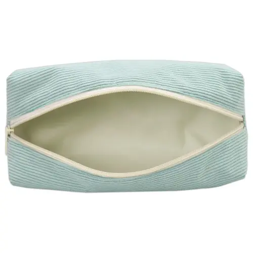 Trousse rectangulaire - Velours vert clair - Sign photo du produit