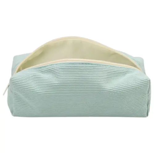 Trousse rectangulaire - Velours vert clair - Sign photo du produit