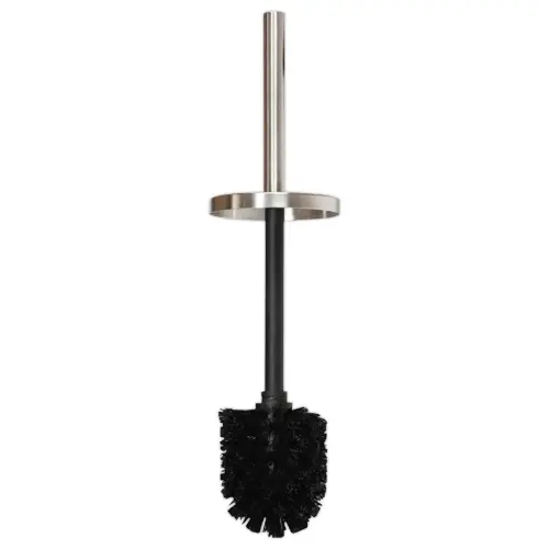 Brosse WC avec support mural - Inox satiné photo du produit