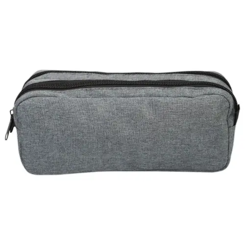 Trousse rectangulaire - 2 compartiments - Gris - SIGN photo du produit