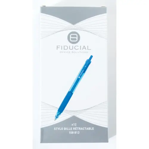 Stylo bille rétractable - Avec grip - Ecriture moyenne - Bleu - Fiducial photo du produit