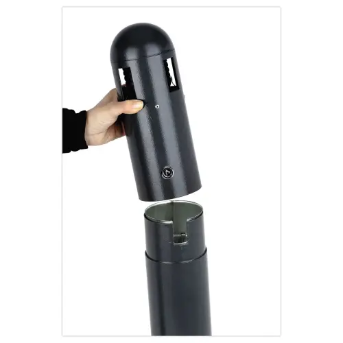 Cendrier tubulaire - 3L - Anthracite - Probbax photo du produit
