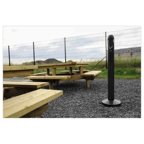 Cendrier tubulaire - 3L - Anthracite - Probbax photo du produit
