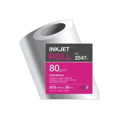 2 Rouleaux de papier pour traceurs - 50 m - 80g - CLAIREFONTAINE photo du produit