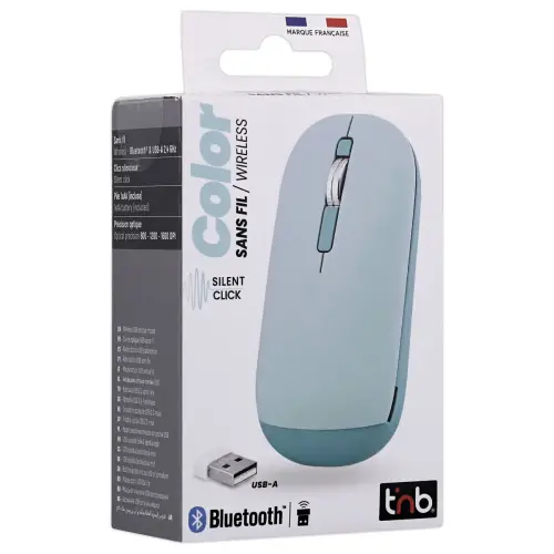 Souris sans fil Color - Bleu - T'NB photo du produit