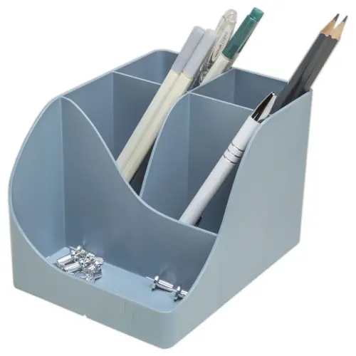 Pot à crayons Autentik - Bleu gris - Exacompta photo du produit