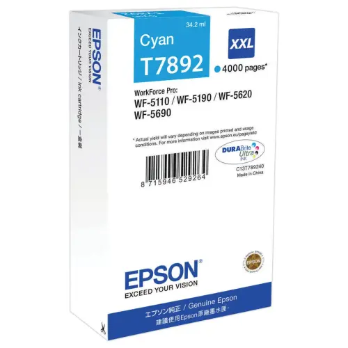 Cartouche Epson C13T789240 cyan photo du produit