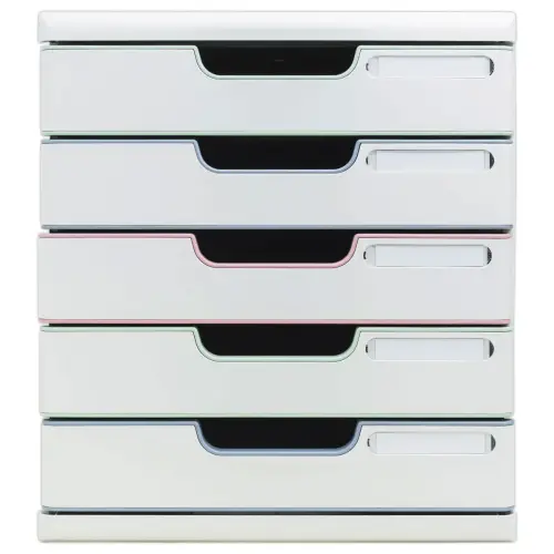 Module de classement Modulo - 5 tiroirs - Couleurs assorties - Exacompta photo du produit