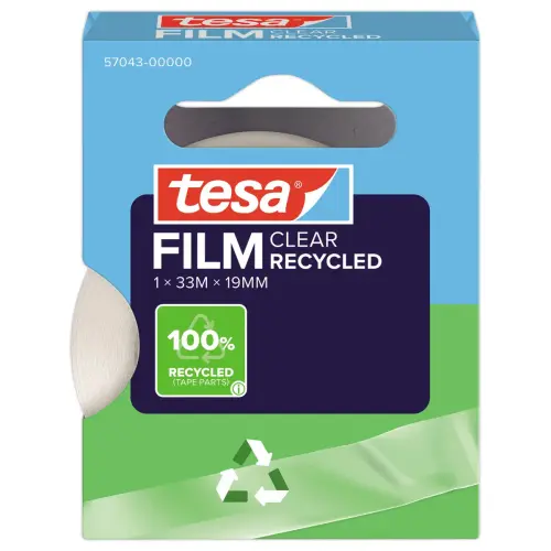 Rouleau d'adhésif transparent Ecologo - 33 m x 19 mm - TESA photo du produit
