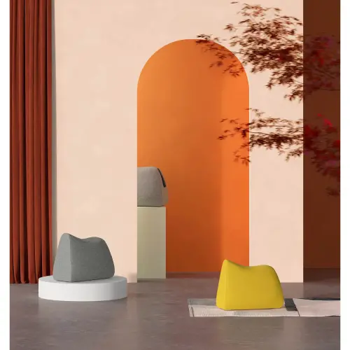 Pouf selle de cheval - Tissu photo du produit