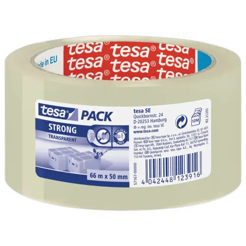 Rouleau d'adh&eacute;sif transparent d'emballage sans solvant - Tesa photo du produit