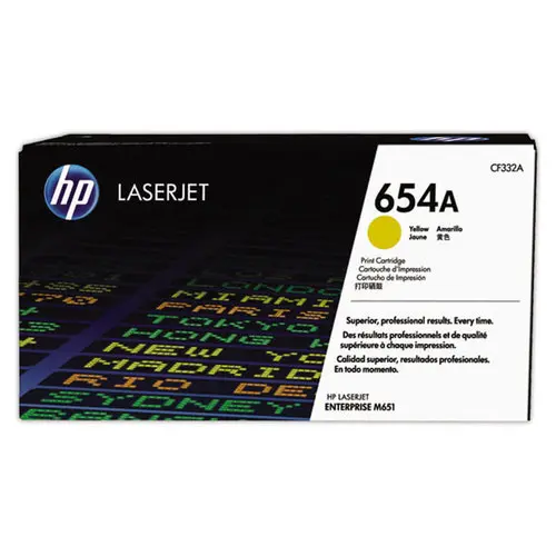 HP 654A CF332A toner jaune photo du produit