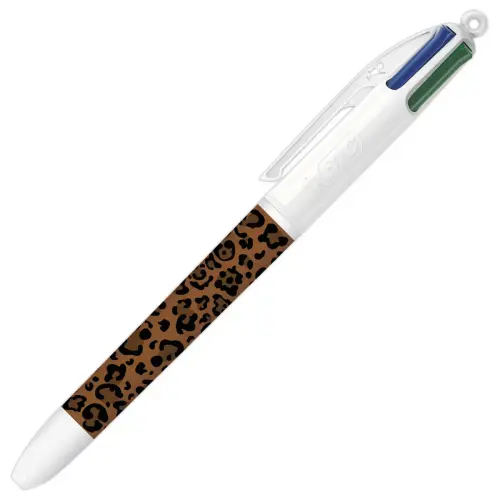 Stylo-bille 4 couleurs - Motif léopard - BIC photo du produit