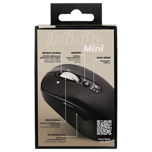 Souris Infinite mini - Rechargeable - Noir - T'NB photo du produit