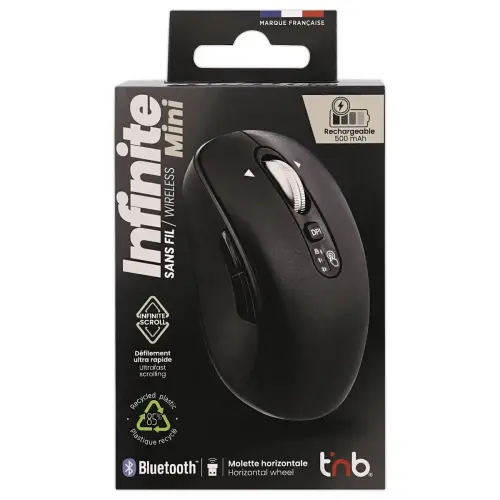 Souris Infinite mini - Rechargeable - Noir - T'NB photo du produit
