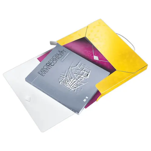 Bo&icirc;te de classement plastique WOW - Jaune - Leitz photo du produit