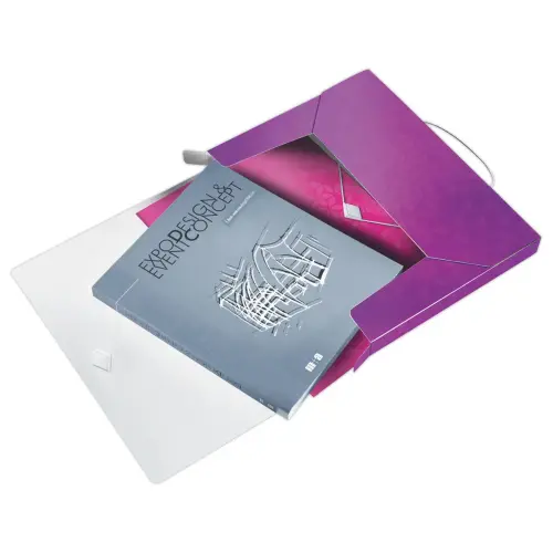 Boîte de classement plastique WOW - Violet - Leitz photo du produit