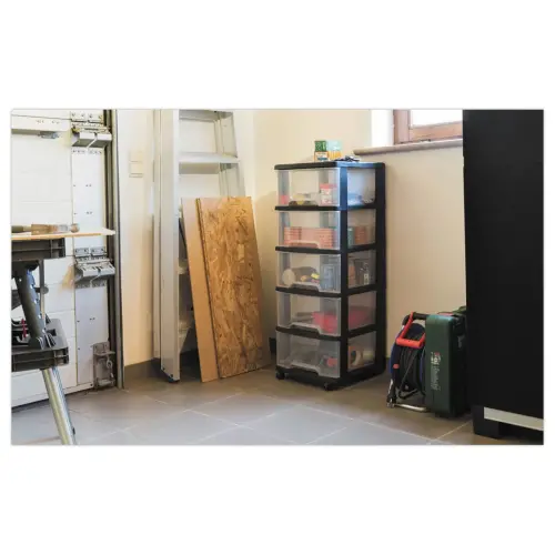 Tour de rangement - 5 X 20 L - Avec roues - Curver photo du produit