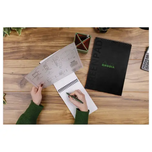 Bloc Greenpad recycl&eacute; - A4 - 5x5 - 80 feuilles - Rhodia photo du produit