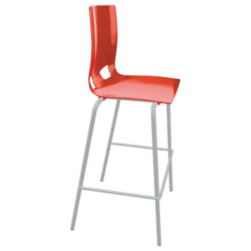 Tabouret haut Fondo hocker - Polypropylène - Rouge photo du produit