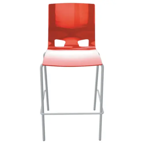 Tabouret haut Fondo hocker - Polypropylène - Rouge photo du produit