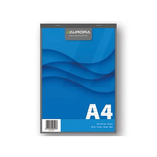 Bloc note agrafé en tête A4 ligné 60g,100 feuilles photo du produit