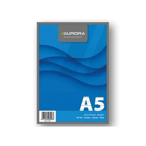 Bloc note agraf&eacute; en t&ecirc;te A5 lign&eacute; 60g,100 feuilles photo du produit