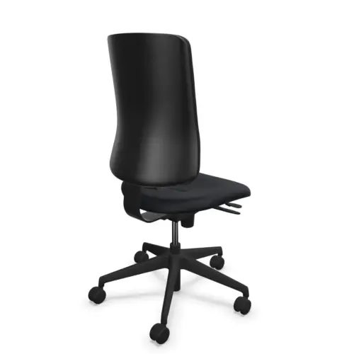 Si&egrave;ge de bureau synchrone ATILA tissu noir avec glissi&egrave;re d'assise photo du produit