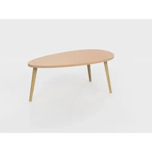 Table basse upcyclée Bellecombe - 95 x P50 cm - Montée - Camel photo du produit