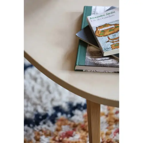 Table basse upcyclée Bellecombe - 95 x P50 cm - Montée - Camel photo du produit