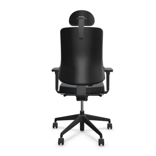 Siège ATILA ERGO tissu noir accotoirs 4D et têtière 3D monté photo du produit