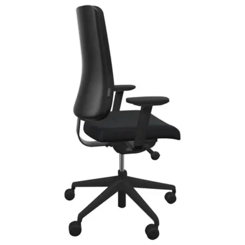 Si&egrave;ge de bureau ergonomique synchrone ATILA tissu noir accotoirs 4D mont&eacute; photo du produit