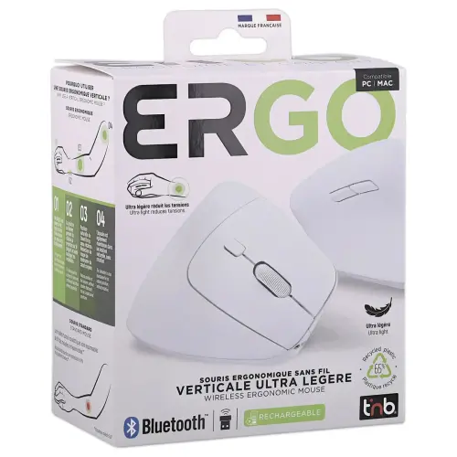 Souris ergo verticale - Blanc - T'NB photo du produit