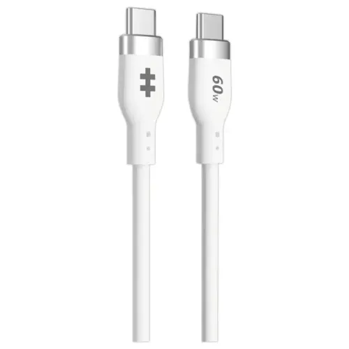 Câble USB-C 60W 1,5M - Blanc - Hypertec photo du produit